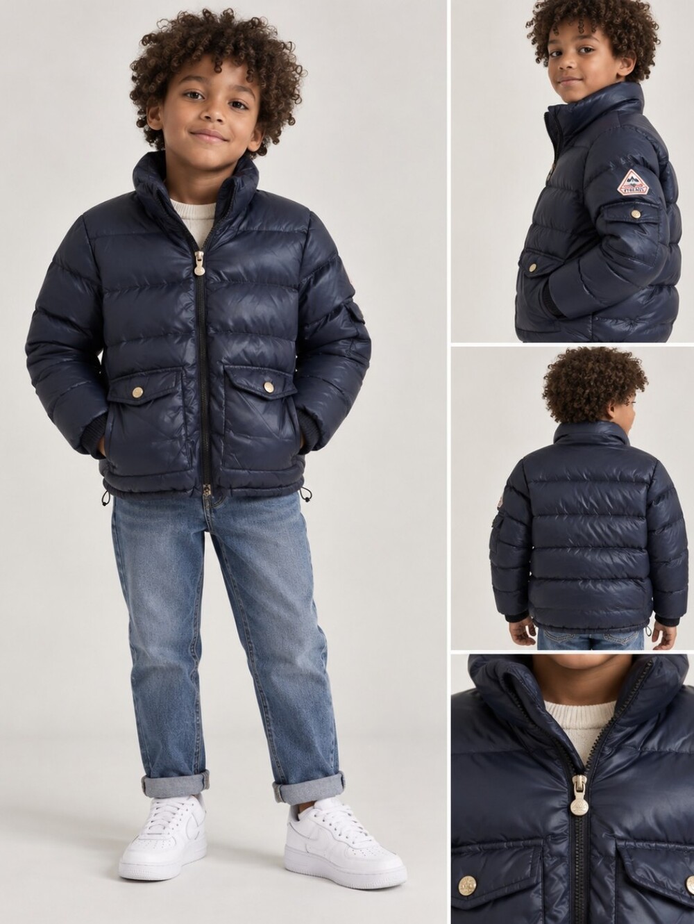 Pyrenex Heritage Kids Down Puffer Jacket Navy Blue Size 6